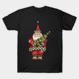 Santa Claus Picking a Christmas Tree T-Shirt